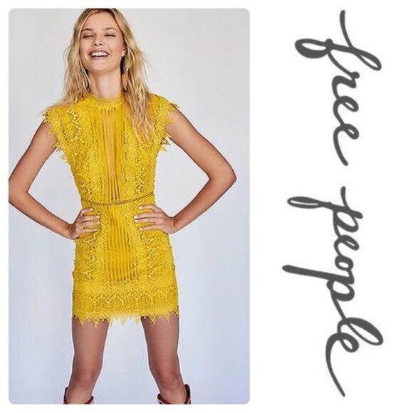 Free People Dresses & Skirts - Free People Honey Mini Marigold dress Size 0